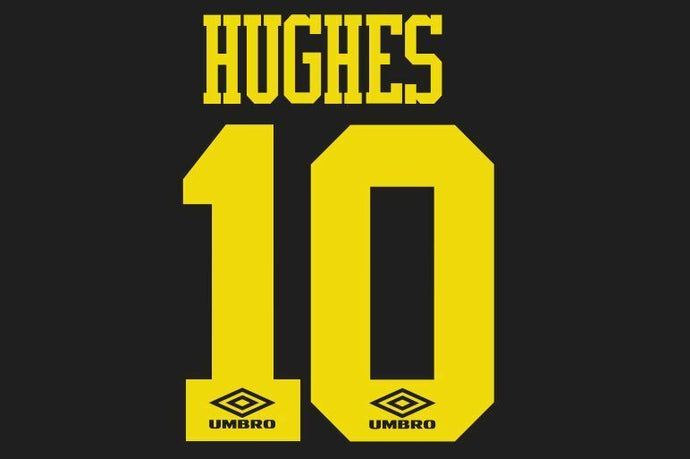 Hughes #10 Manchester United 1993-1995 Away Football Nameset for shirt