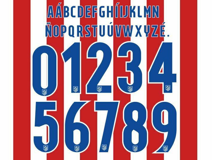 Atletico Madrid 2016-2017 Home Football Nameset for shirt Any Name & Number