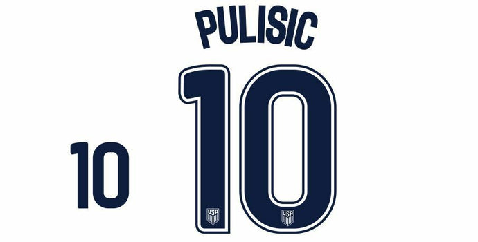 Pulisic #10 USA 2016 Home Football Nameset for shirt United States of America