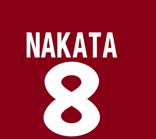 Nakata #8 Roma 2000-2001 Home Football Nameset for shirt