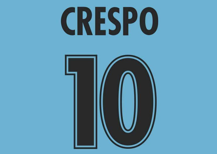 Crespo #10 Lazio 2000-2001 Home Football Nameset (navy) for shirt