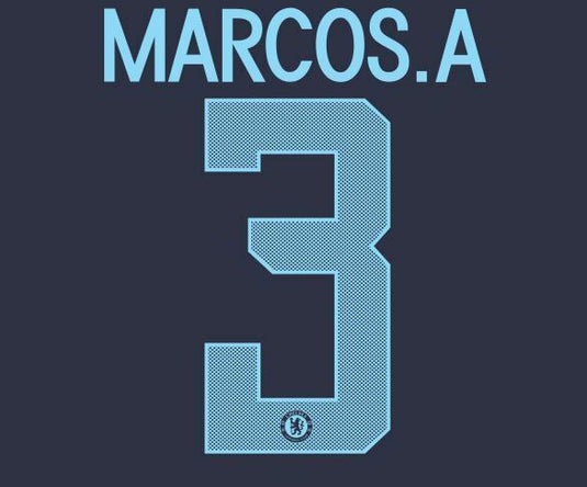 Marcos.A #3 Chelsea 2017-2018 Cup European Camo Football Nameset for shirt