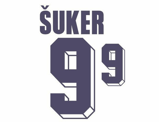 Suker #9 Croatia 1994-1996 Home Football Nameset for shirt