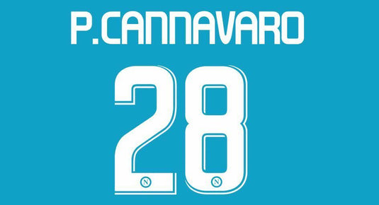 P.Cannavaro #28 Napoli 2007-2009 Home Football Nameset for shirt