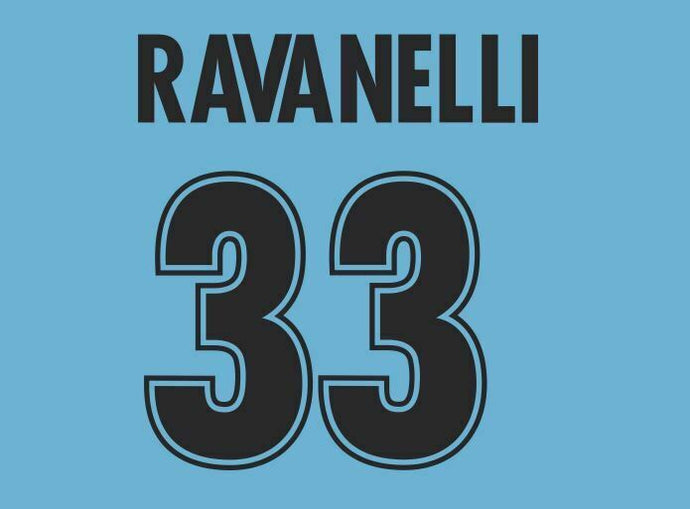 Ravanelli #33 Lazio 1999-2000 Home Football Nameset (navy) for shirt