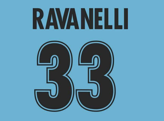 Ravanelli #33 Lazio 1999-2000 Home Football Nameset (navy) for shirt