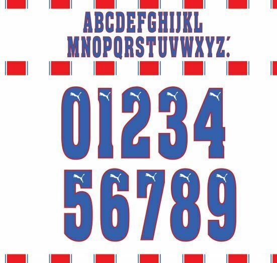 Atletico Madrid 1996-1997 Home Football Nameset for shirt Any Name & Number