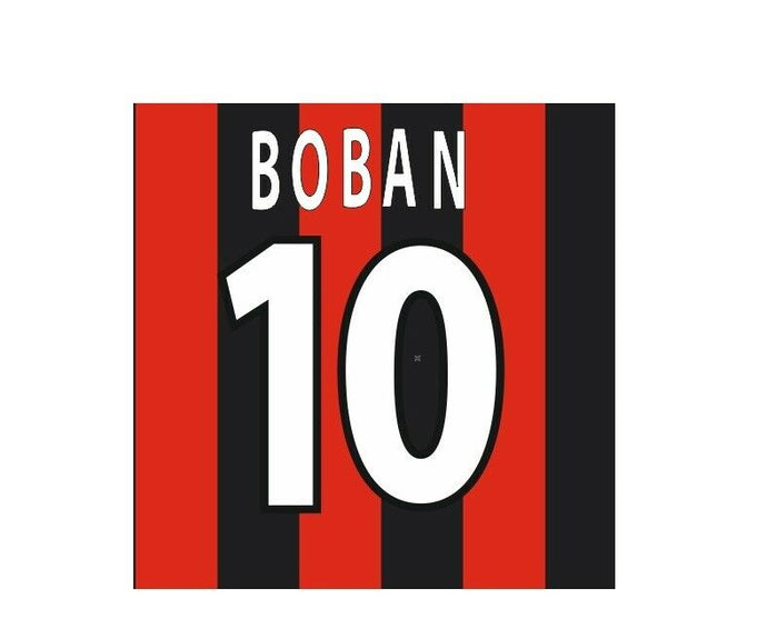 Boban #10 Ac Milan 2000-2002 Home Football Nameset for shirt