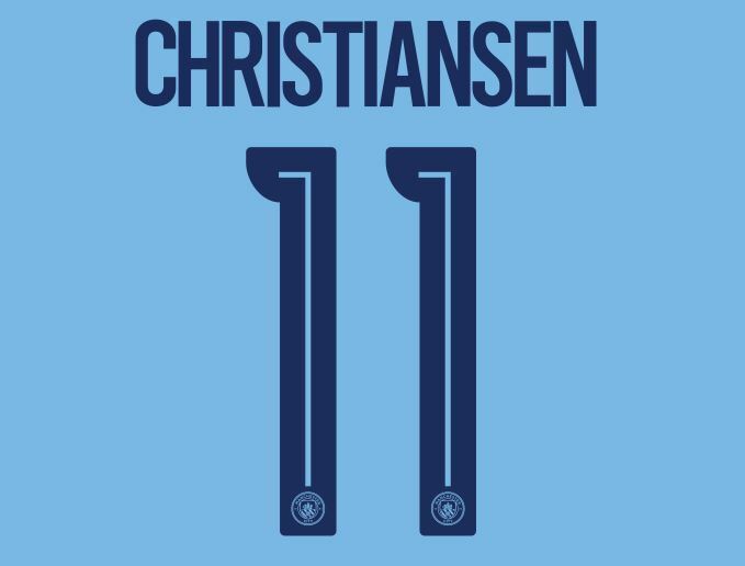 Christiansen #11 Manchester City Womens 2017-2018 WSL Football Nameset 4 shirt