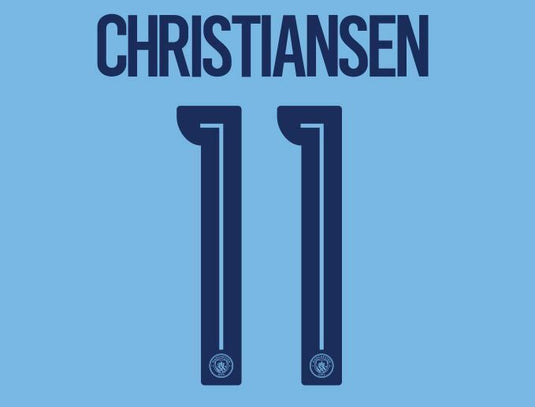 Christiansen #11 Manchester City Womens 2017-2018 WSL Football Nameset 4 shirt