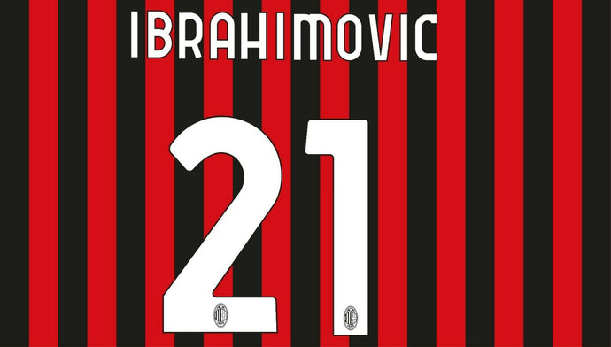 Ibrahimovic 21 Ac Milan 2020-2021 Home Football Nameset for shirt