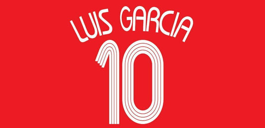 Luis Garcia 10 Liverpool 2006 Home Champions League Football Nameset for shirt