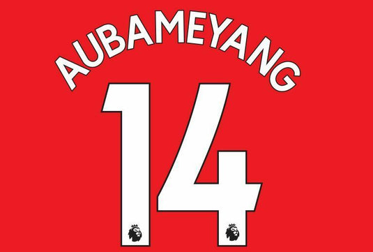 Aubameyang #14  2017-20  Home Football Nameset shirt Arsenal