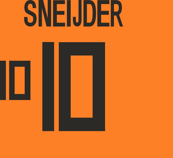 Sneijder #10 Holland Netherlands Euro 2008 Home Football Nameset for shirt