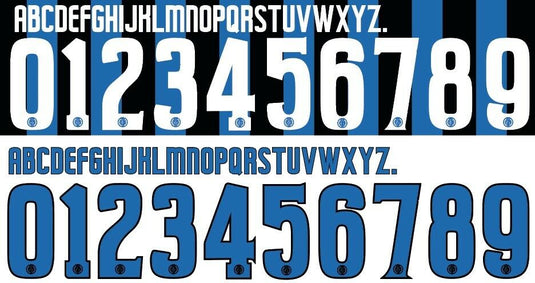 Inter Milan 2006-2007 Home/away Football Nameset Build Your Own Name and Numbers