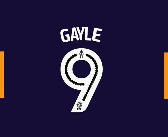 Gayle 9 2016-2017 Newcastle United Away Football Nameset for shirt