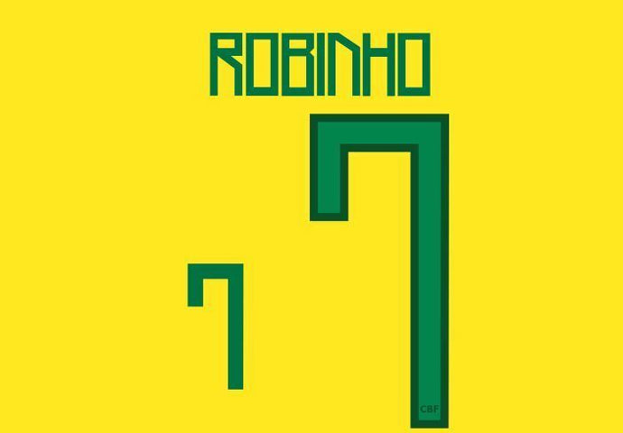 Robinho #7 Brazil Copa America 2011 Home Football Nameset for shirt