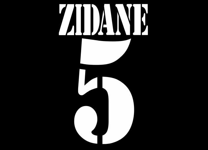 Chargez l&#39;image dans la visionneuse de la galerie, Zidane #5 Real Madrid 2001-2003 Away Football Nameset for shirt
