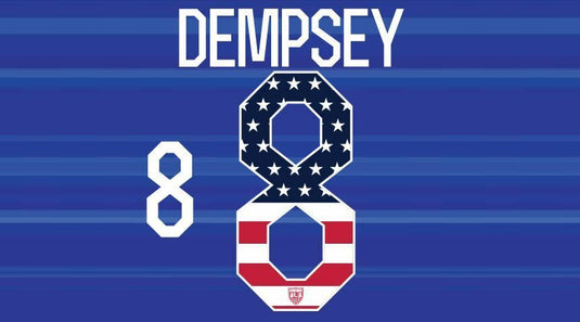 Dempsey #8 USA MNT Independence Day 2015 Home Football Nameset for Shirt