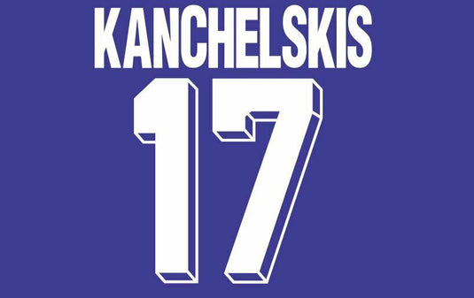 Kanchelskis #17 Fiorentina 1997-1998 Home Football Nameset for shirt