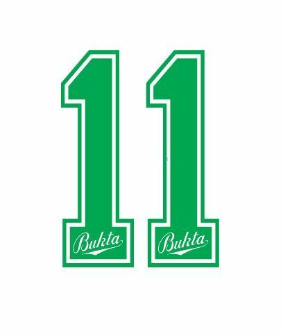 Bukta 1989-1992 Number Green for Football Shirt Nameset