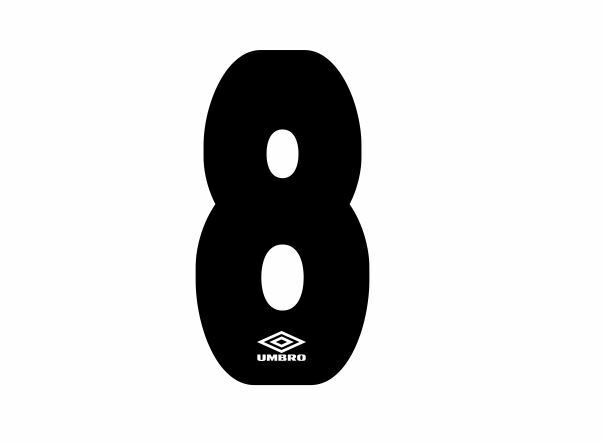 Load image into Gallery viewer, Umbro 1990&#39;s Black Felt Choose Your Number Football Shirt Soccer Heat Print
