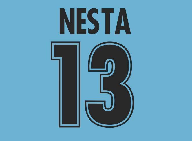 Nesta #13 Lazio 1998-2001 Home Football Nameset (navy) for shirt