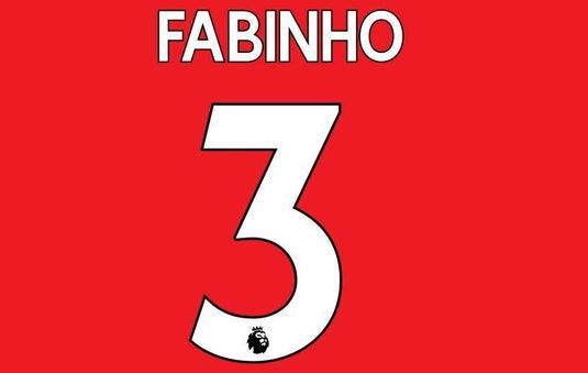 Fabinho #3 2018-2019 Liverpool  Home Football Nameset for shirt