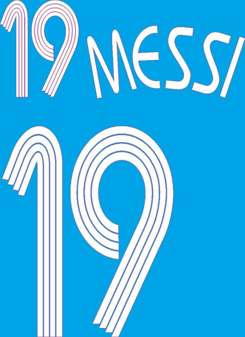 Messi #19 2006 Argentina Away Football Nameset for shirt