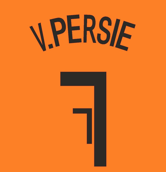 V.Persie #7 Holland Netherlands Euro 2008 Home Football Nameset for shirt