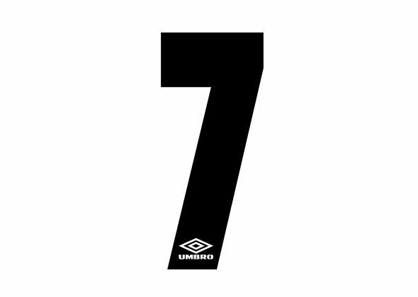 Load image into Gallery viewer, Umbro 1990&#39;s Black Felt Choose Your Number Football Shirt Soccer Heat Print
