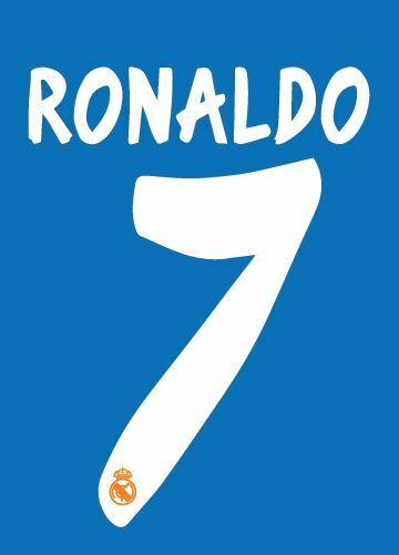 Ronaldo 7 2013-2014 Real Madrid Away Football Nameset for shirt