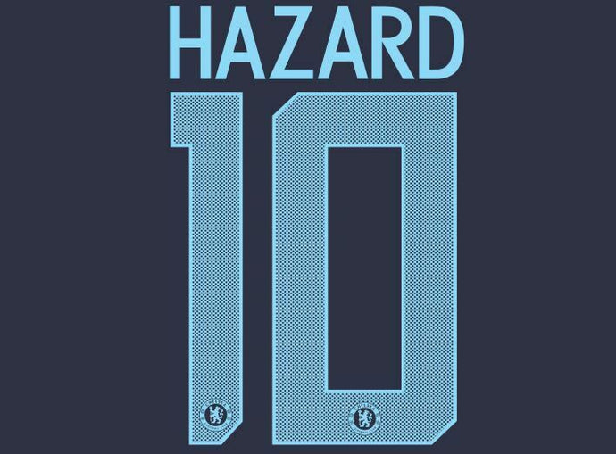 Hazard #10 Chelsea 2017-2018 Camo Cup European Football Nameset for shirt