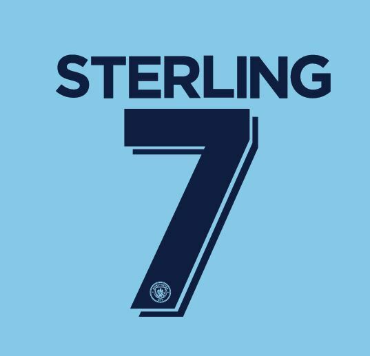 Sterling 7 Manchester City 2016-2017 Cup Nameset for Home Football Shirt