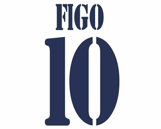 Figo #10 Real Madrid 2000-2003 Home Football Nameset for shirt