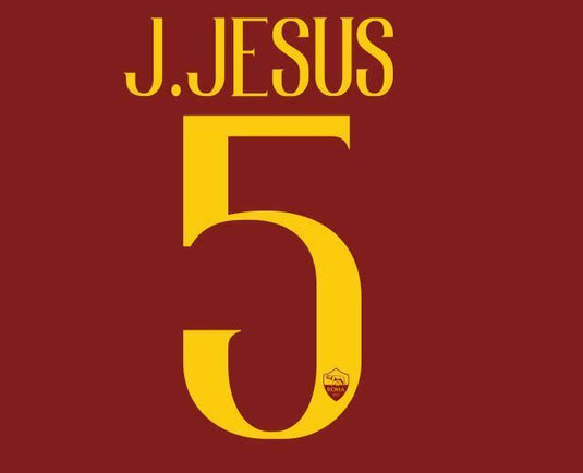 J.Jesus #5 Roma 2018-2019 Home Football Nameset for shirt