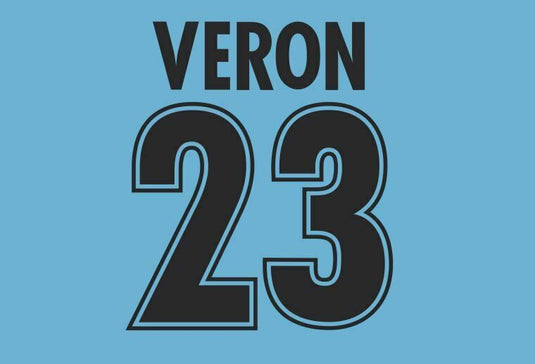 Veron #23 Lazio 2000-2001 Home Football Nameset (navy) for shirt