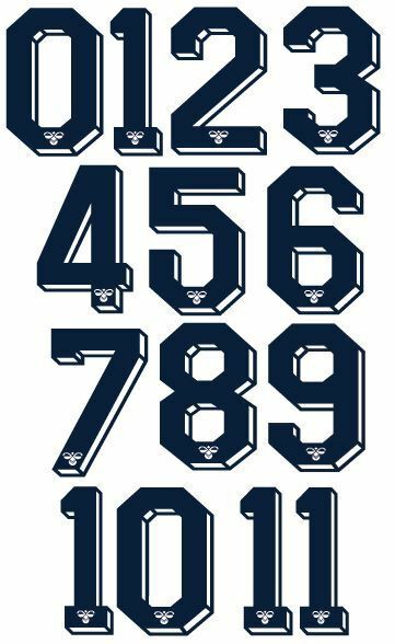 Cargue la imagen en el visor de la galería, Hummel 1987-1990  Number Navy for Football Shirt Nameset inc Spurs
