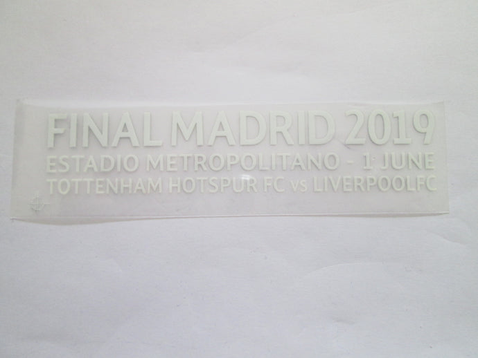 Champions League Final Liverpool Vs Spurs 2020 Detail Patch For Football Shirt