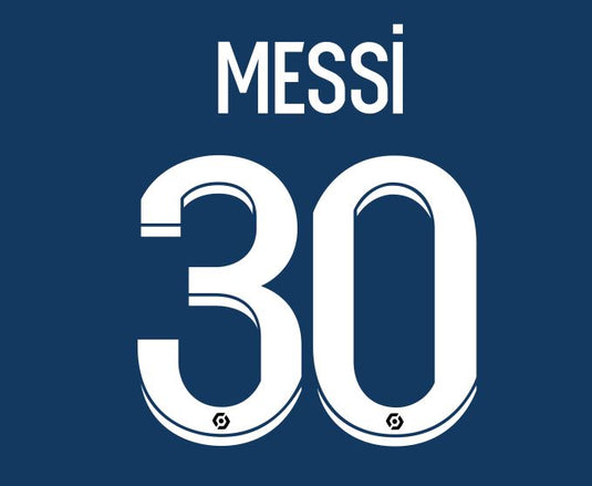 Messi 30 PSG 2021-2023 Home Ligue 1 Football Nameset shirt