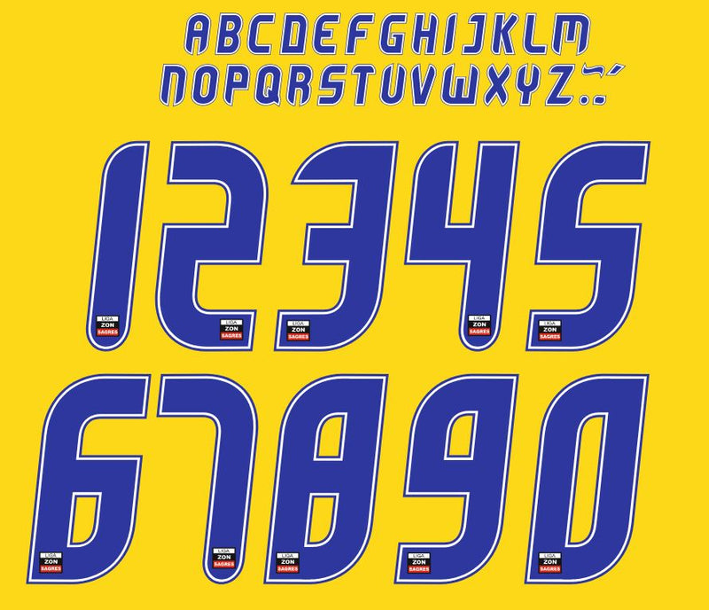 Chargez l&#39;image dans la visionneuse de la galerie, Liga Nos 2012-2015 Football Nameset for shirt Any Name 2 Numbers
