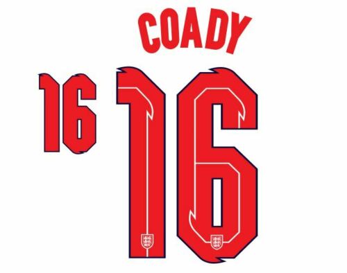 Coady #16 England Euro 2020 2021 Home Football Nameset shirt