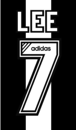 No 7 Lee 1995-1997 Newcastle Adidas Home Classic Football Nameset