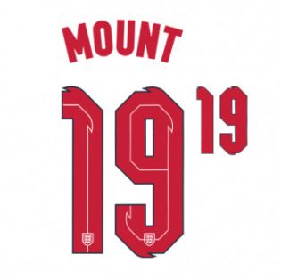 Mount #19 England Euro 2020 2021 Home Football Nameset shirt