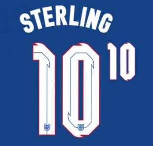 Sterling england euro 2020 2021 away nameset for football shirt