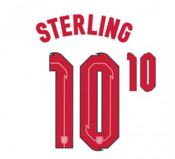 Sterling #10 England Euro 2020 2021 Home Football Nameset shirt